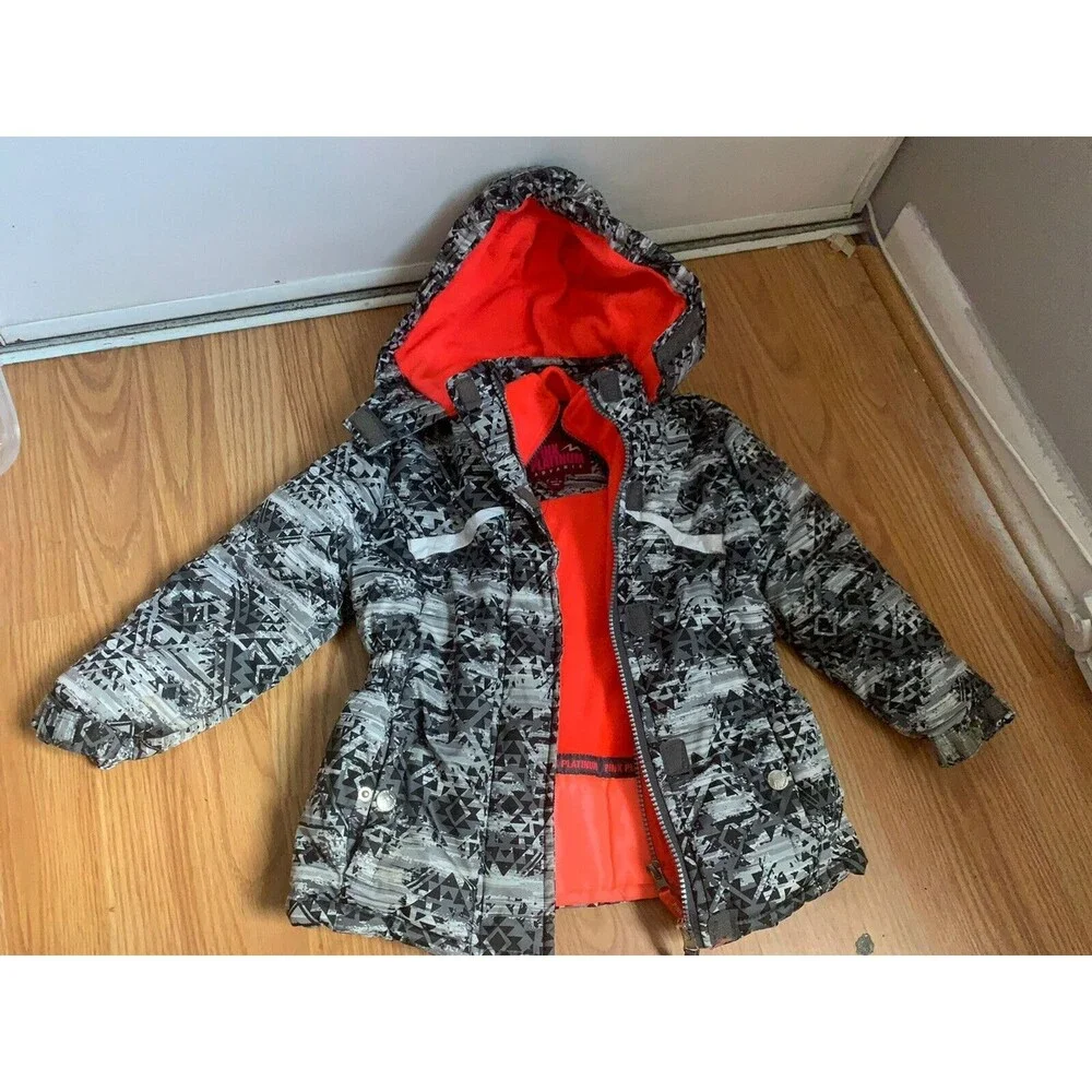 PINK Platinum Girls' Puffer SKI Snowboard Jacket   Size 4